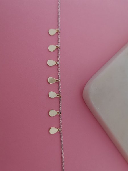 Altın Pul Sallantılı Bileklik-İthal