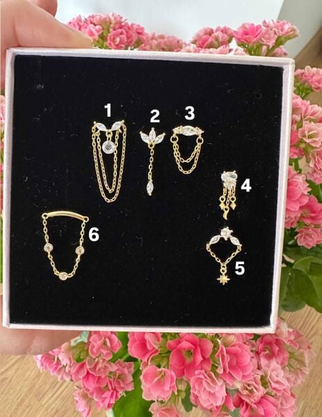 925 Ayar Gümüş Kıkırdak Piercingleri