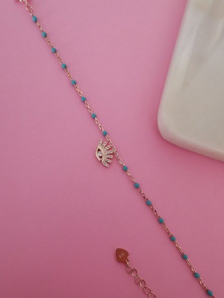 Mavi Mineli Göz Bileklik-İthal