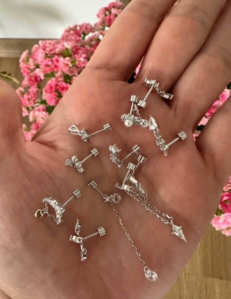 925 Ayar Gümüş Kıkırdak ve Tragus Piercingleri