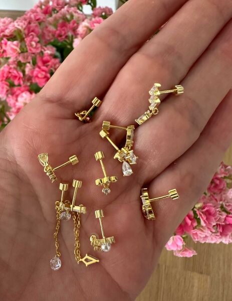 925 Ayar Gümüş Kıkırdak ve Tragus Piercingleri