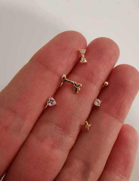 Zürafa Yıldız Kalp Figürlü Küpe SET-İthal