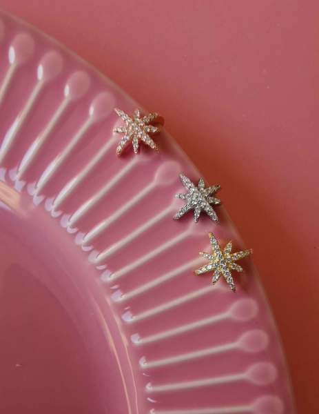 Kutup Yıldızı Earcuff Kıkırdak Küpe-İthal