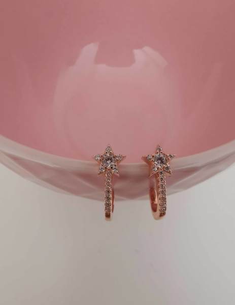 Taşlı Yıldız U Küpe -İthal TEK