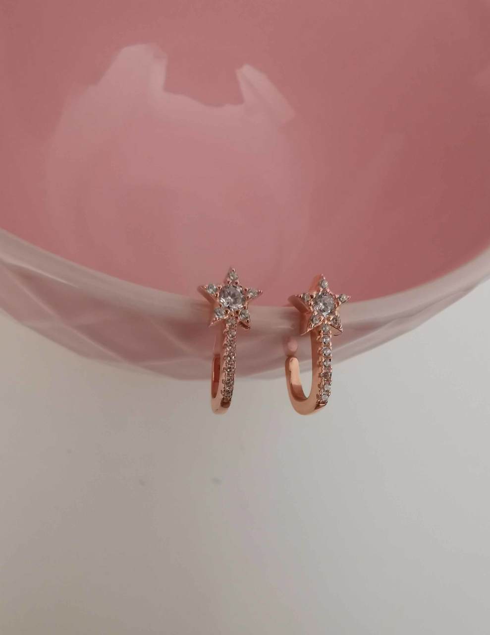 Taşlı Yıldız U Küpe -İthal TEK