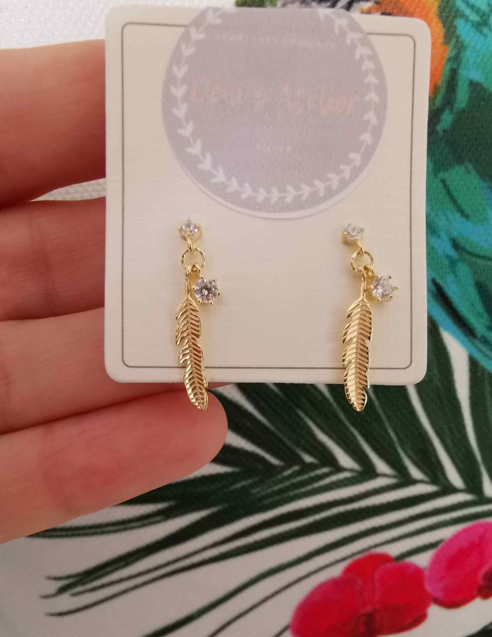 Tüy Sallantılı Küpe -İthal ÇİFT