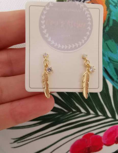 Tüy Sallantılı Küpe -İthal ÇİFT