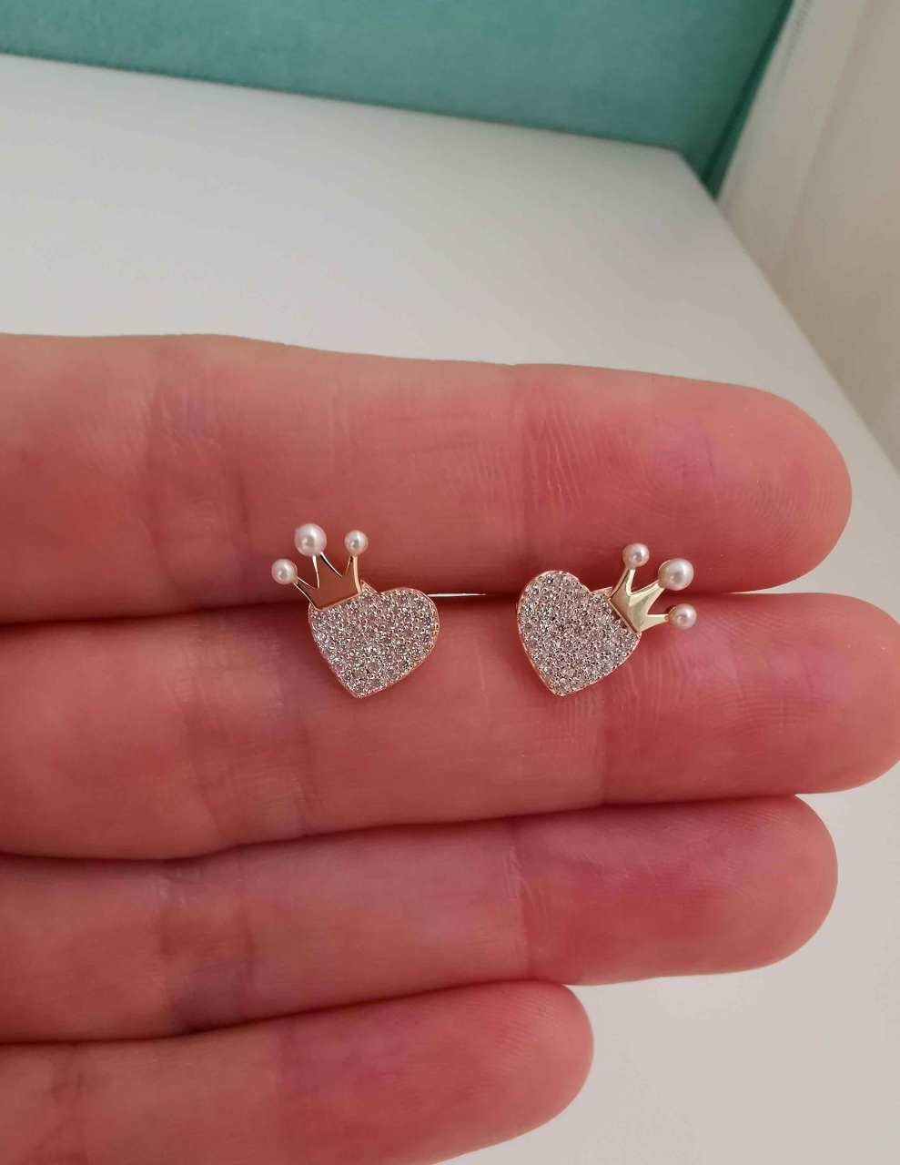 Prenses Kalp Küpe -İthal ÇİFT