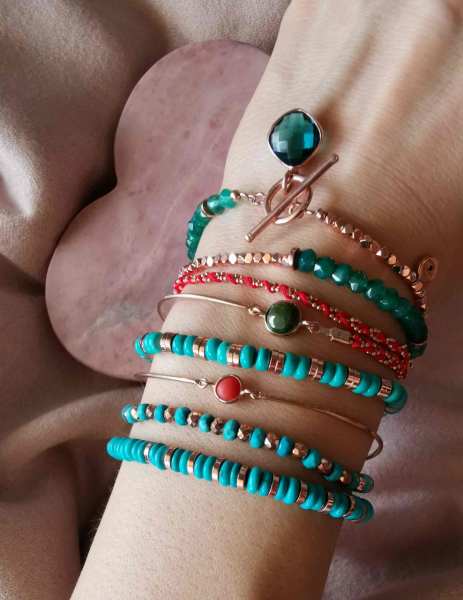 Turkuaz Taş Detaylı Bileklik